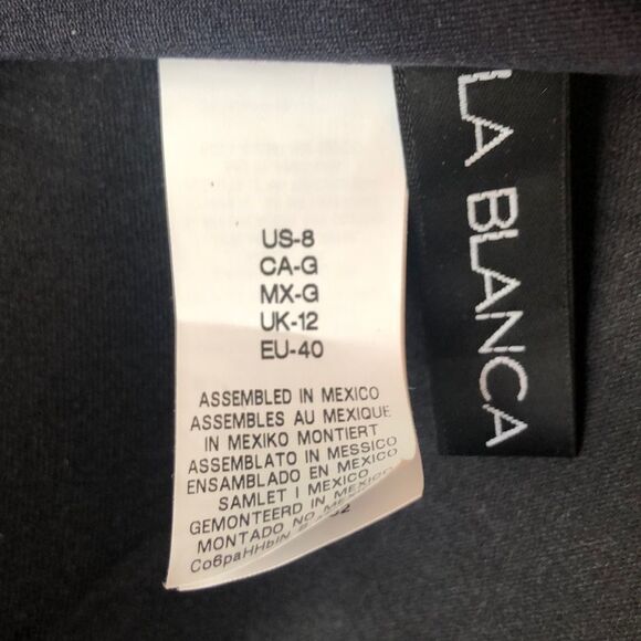 La Blanca Black Island Goddess One Piece Sz 8 - Picture 7 of 8